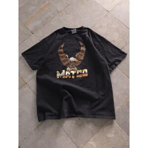 Vintage 90s Matco Tools All Sport Black Single Stitch Cotton T-shirt USA Made XL